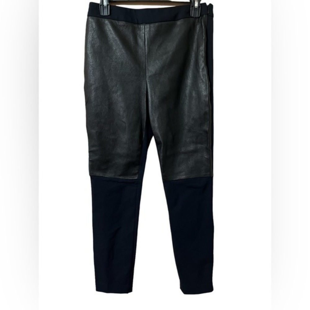 Milly Lamb leather block pants
